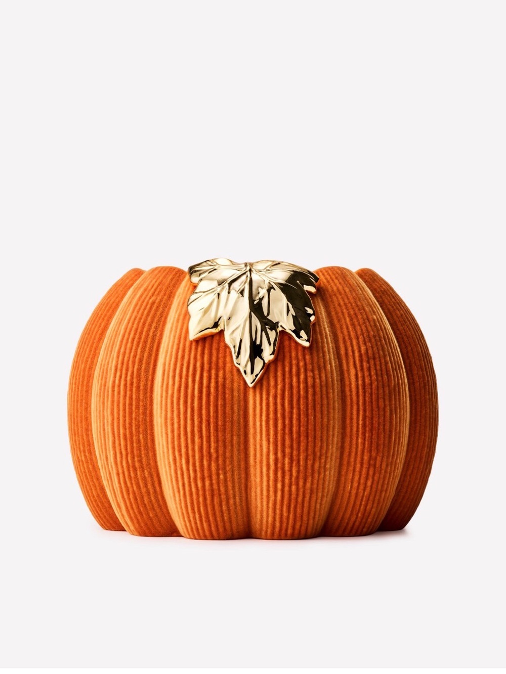 Bath & Body Works Orange Corduroy 3 wick candle holder NWT